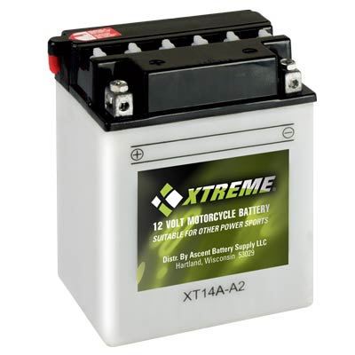 Xtreme High Performance 14A-A2 12V 190CCA Flooded Powersport Battery - Main Image