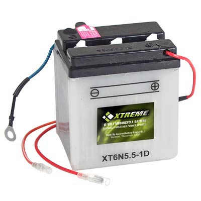 Xtreme 6N5.5-1D 6V Flooded Powersport Battery - Main Image