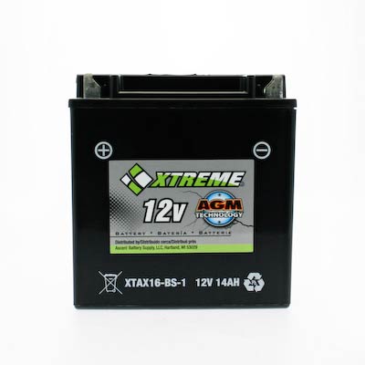 Xtreme 16-BS-1 12V 230CCA AGM Powersport Battery