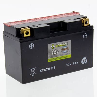 Xtreme 7B-BS 12V 85CCA AGM Powersport Battery