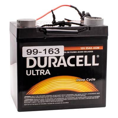 Duracell Ultra 12V 55AH Replacement SV21 Stylecart Medical Battery - Main Image