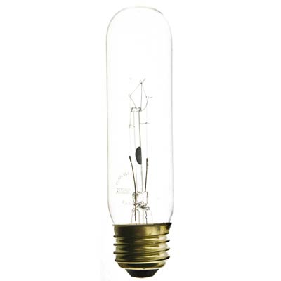 40W T10 Clear (Transparent) 120V Incandescent Light Bulb