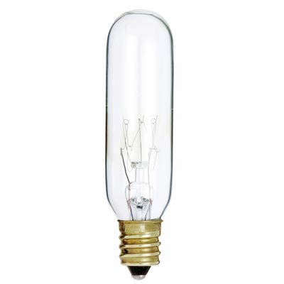 Satco 15W E12 T6 Clear Incandescent Bulb - INC10114