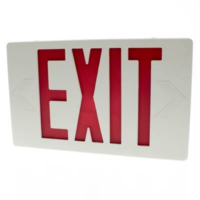 Red Letter LED Exit Sign with NICAD Battery Backup - Main Image