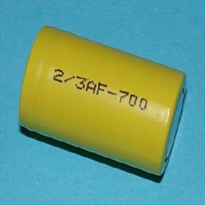 Dantona 1.2V 700mAh NiCD Industrial Rechargeable Battery - NUN2/3A-2