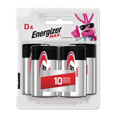 Energizer Max 1.5V D, LR20 Alkaline Battery - 4 Pack - Main Image