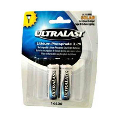 Ultra Last 3.2V 14430 Lithium Iron Phosphate Rechargeable Battery - 2 Pack