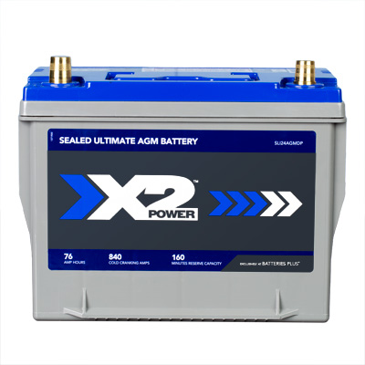 X2Power Premium AGM 840CCA BCI Group 24 Car and Truck Battery
