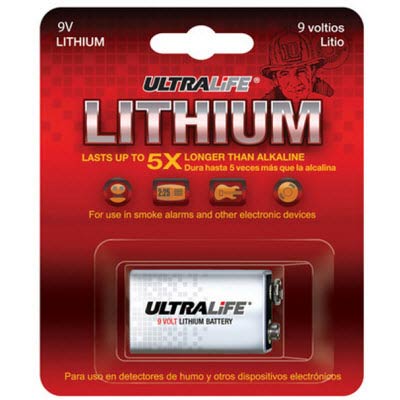 Ultralife 9V 9V, 6LR61 Lithium Battery - 1 Pack