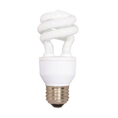 9W Soft White Spiral CFL Bulb - Main Image