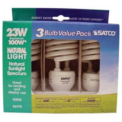 23W Daylight Spiral CFL Bulb 3 Pack - Main Image