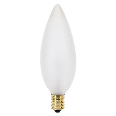 Satco 25W Frosted Torpedo Tip E14 Incandescent Light Bulb 2 Pack - Main Image