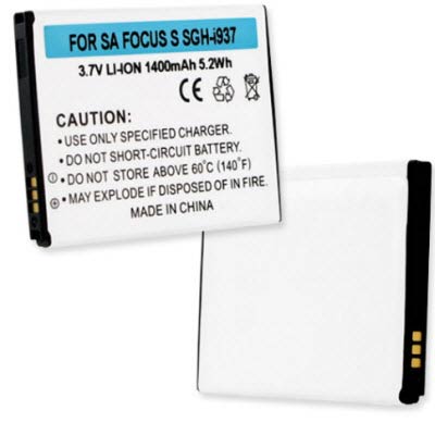 Samsung Focus S / SGH-I937 Cell Phone Replacement Battery