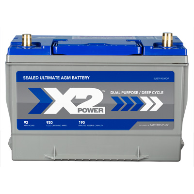 X2Power Premium AGM 930CCA BCI Group 27F Car and Truck Battery - Main Image