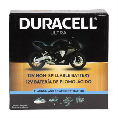 Duracell Ultra 14-BS 12V 220CCA AGM Powersport Battery