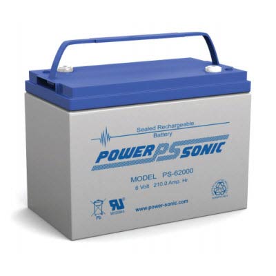 Power Sonic 6V 210AH AGM SLA Battery with C Terminals