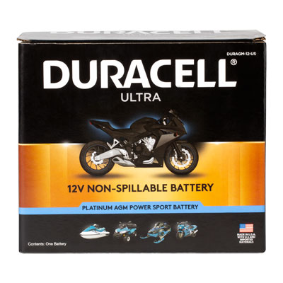 Duracell Ultra 12-BS 12V 180CCA AGM Powersport Battery
