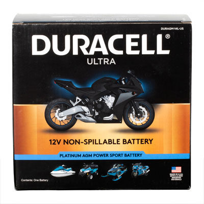 Duracell Ultra 14L-BS 12V 220CCA AGM Powersport Battery