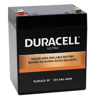 Duracell Ultra 12V 5AH AGM SLA Battery with F1 Terminals