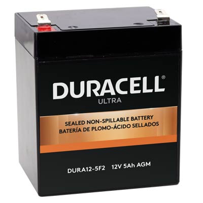 Duracell Ultra 12V 5AH AGM SLA Battery with F2 Terminals
