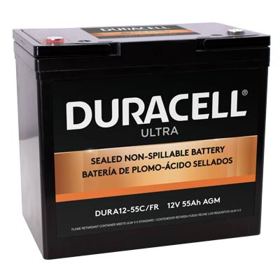 Duracell Ultra 12V 55AH General Purpose AGM SLA Battery with M6 Insert Termina - Main Image