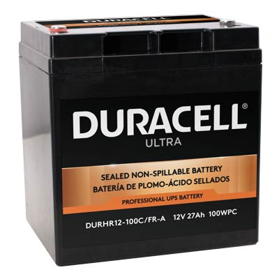 Duracell Ultra 12V 27AH AGM High Rate SLA Battery with M6, C Terminals