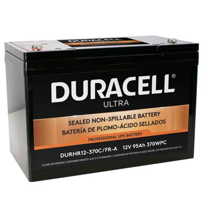 Duracell Ultra 12V 95AH AGM High Rate Sealed Lead Acid (SLA) Battery with M6, C Terminals - DURHR12-370