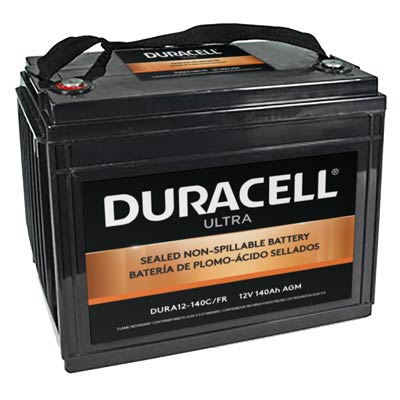 Duracell Ultra 12V 140AH General Purpose AGM SLA Battery with M6 Insert Termina - Main Image
