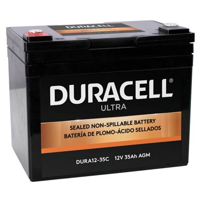 Duracell Ultra 12V 35AH General Purpose AGM SLA Battery with M6 Insert Terminals
