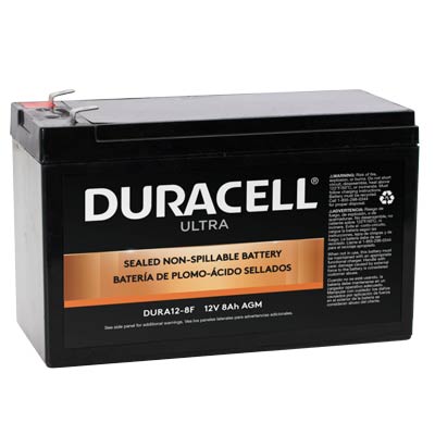 Duracell Ultra 12V 8AH AGM SLA Battery with F1 Terminals