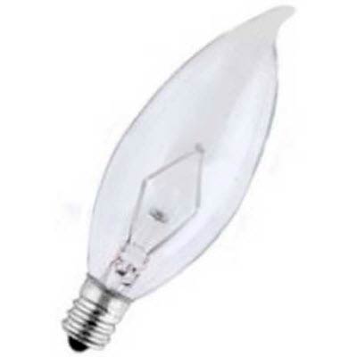 40W Clear (Transparent) Bent Tip Candle E12 Light Bulb 4 Pack