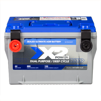 X2Power Premium AGM 880CCA BCI Group 78 Car and Truck Battery
