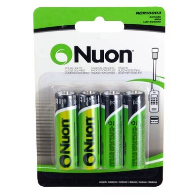Nuon Nickel Cadmium Rechargeable Battery - 4 Pack