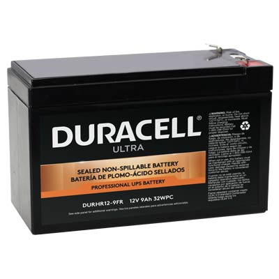 Duracell Ultra 12V 9AH High Rate AGM SLA Battery with F2 Terminals