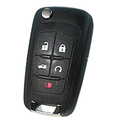 Five Button Key Fob Replacement Flip Key Remote For Chevrolet Vehicles - FOB10998