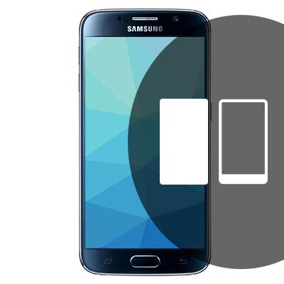 Samsung Galaxy S6 Back Glass Repair - Black - RIS11279