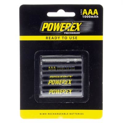 PowerEx 1.2V Precharged AAA Nickel Metal Hydride Battery - 4 Pack