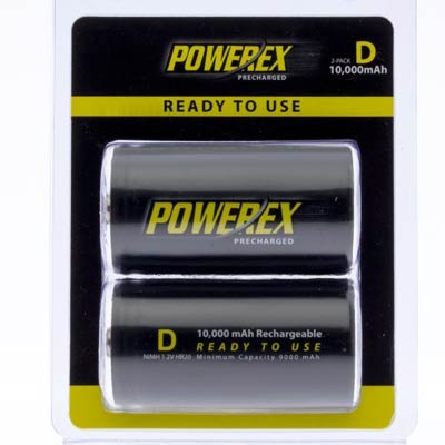 PowerEx 1.2V D Nickel Metal Hydride Battery - 2 Pack - Main Image