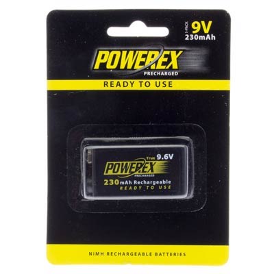 PowerEx 9.6V Precharged 9V Nickel Metal Hydride Battery