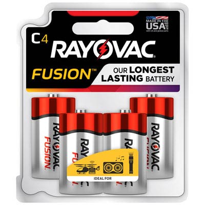 Rayovac Fusion 1.5V C, LR14 Alkaline Battery - 4 Pack - Main Image