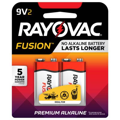 Rayovac Fusion 9V Alkaline Battery - 2 Pack - Main Image