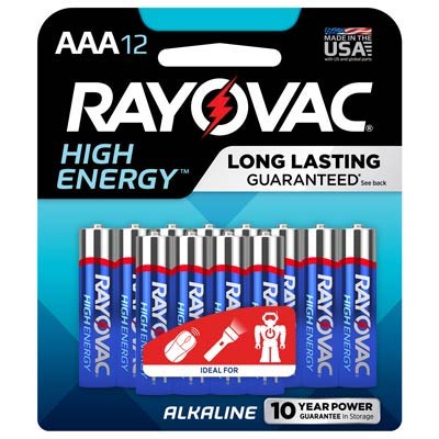 Rayovac High Energy AAA Alkaline Batteries - 12 Pack