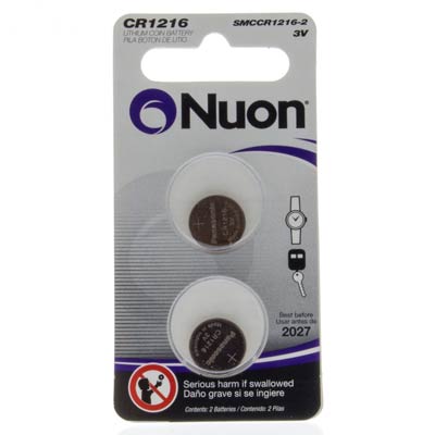 Nuon 3V 1216 Lithium Coin Cell Battery - 2 Pack - Main Image
