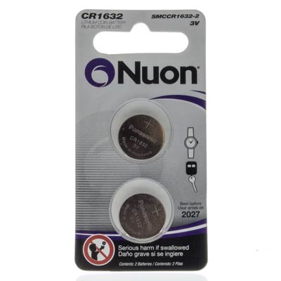 Nuon 3V 1632 Lithium Coin Cell Battery - 2 Pack