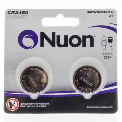 Nuon 3V 2450 Lithium Coin Cell Battery - 2 Pack - Main Image