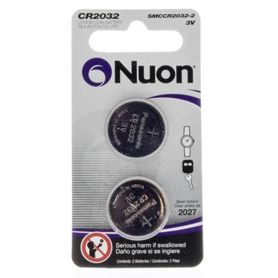 Nuon 3V 2032 Lithium Coin Cell Battery - 2 Pack - Main Image