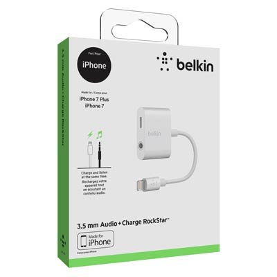 Belkin 3.5mm Audio + Charge RockStar™ Lightning Cable Splitter - PWR10393
