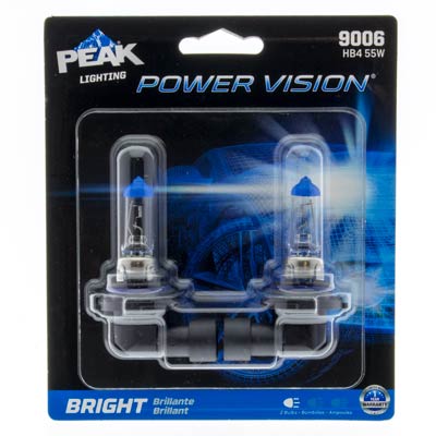 Peak 9006 55W Power Vision Automotive Bulb - 2 Pack