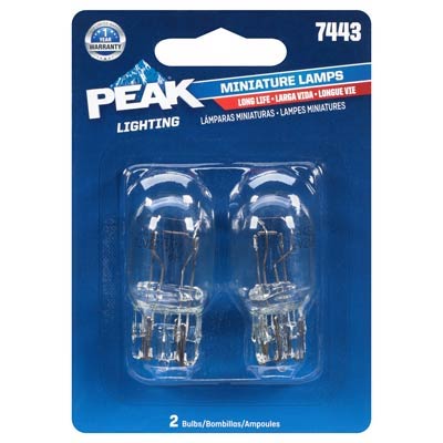 Peak 7443 Miniature/Automotive Bulb - 2 Pack