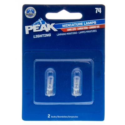 Peak 74 Miniature/Automotive Bulb - 2 Pack